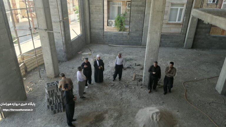 بازدید امام جمعه روانسر از مسجد در حال احداث مرحوم دکتر حمید مظفری در شهرک فرهنگیان فاز