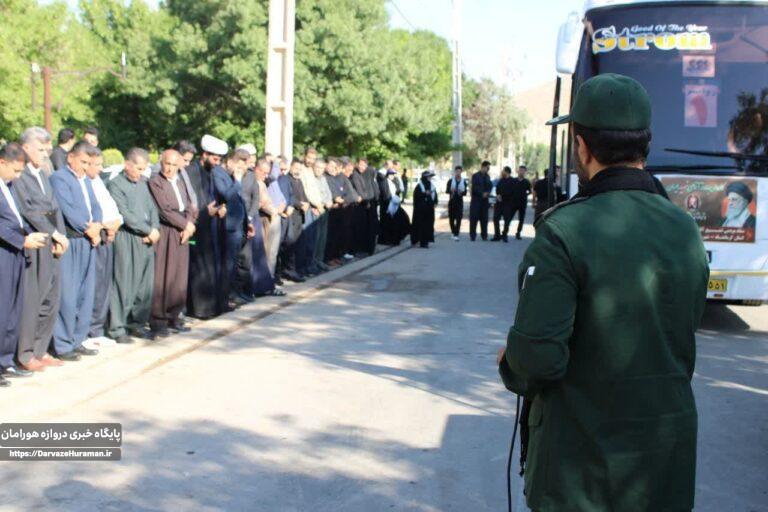 بدرقه کاروان اعزامی شهرستان روانسر برای حضور در مراسم تشییع