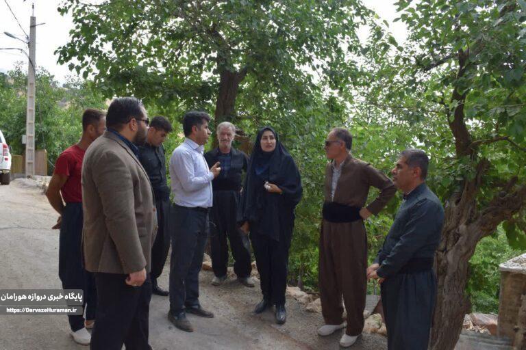 بازدید میدانی فرماندار روانسر از روستاهای تبرگزین و چیلانه بخش شاهو